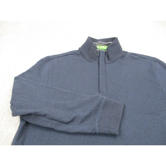 UNTUCKit Men's Dark Blue Zip Up Sweater - Picture 3 of 10